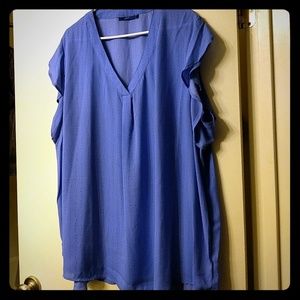 Cornflower blue blouse